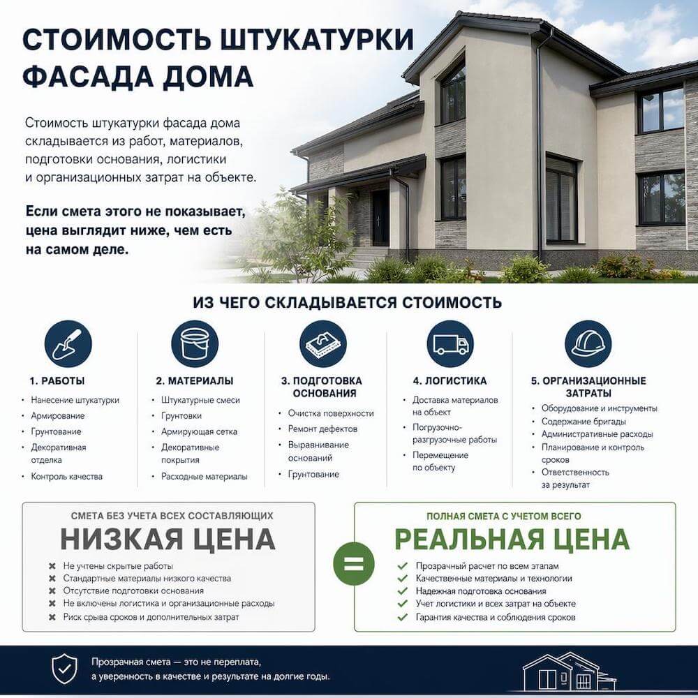 что входит в смету штукатурщика